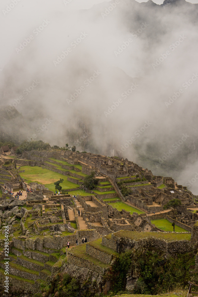 Fototapeta premium Landscape of Machu Picchu ruins in Peru.