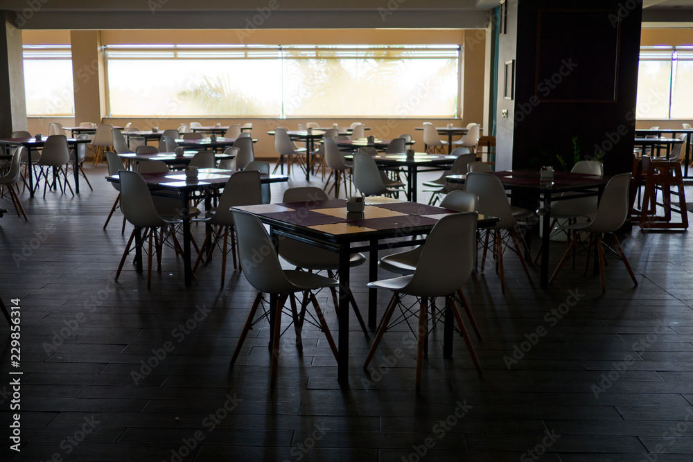 table in the room dark tone color, table and chair