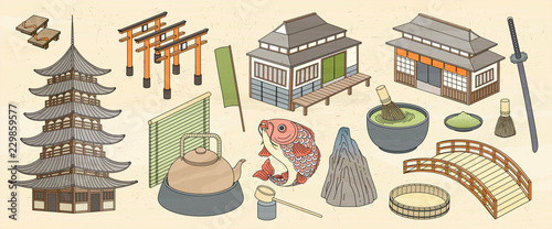 Japanese architectures and food