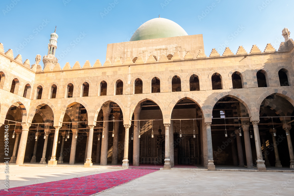 Naklejka premium Mosques in Cairo city of Egypt landscape at day