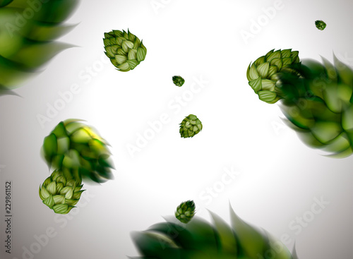 Flying hops flower design
