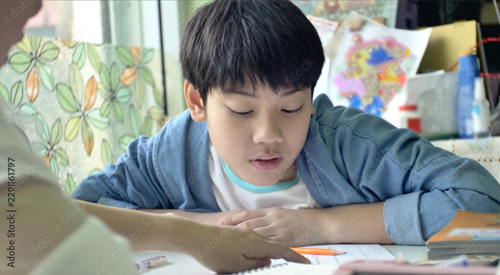 Mother and child teachings and doing your homework Mother and child teachings and doing your homework