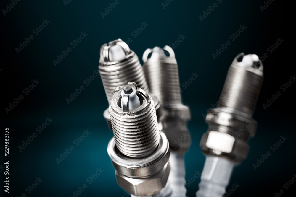 Ignition spark plug with platinum electrode. Automotive Ignition spark plug with platinum electrode. Automotive