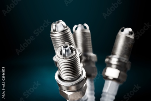 Ignition spark plug with platinum electrode. Automotive