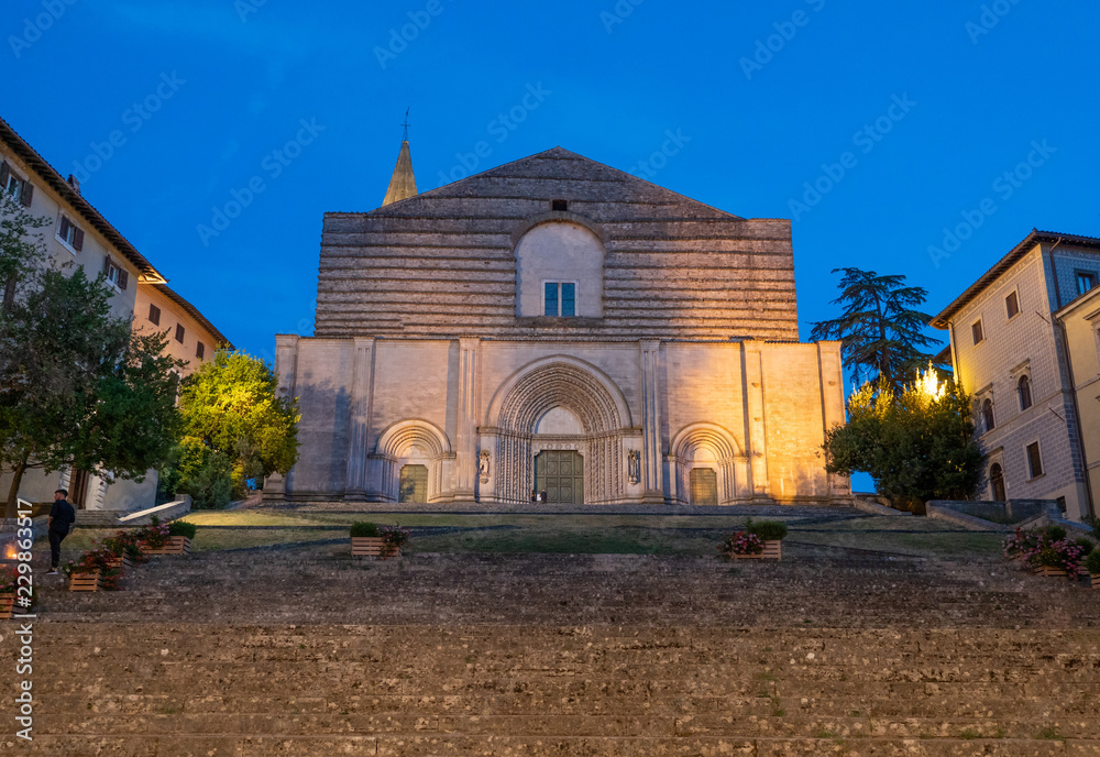 Todi (Umbria, Italy) - The suggestive medieval town of Umbria region, in a summer evening. Todi (Umbria, Italy) - The suggestive medieval town of Umbria region, in a summer evening.