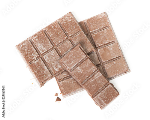 Obraz na plátně Close up of segment chocolate bar