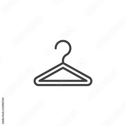 Hanger hook outline icon. linear style sign for mobile concept and web design. Clothes hanger simple line vector icon. Symbol, logo illustration. Pixel perfect vector graphics