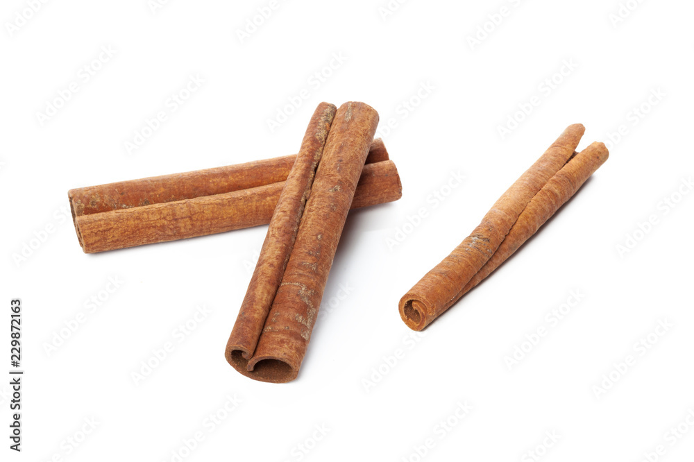 Cinnamon sticks isolated on white background Cinnamon sticks isolated on white background