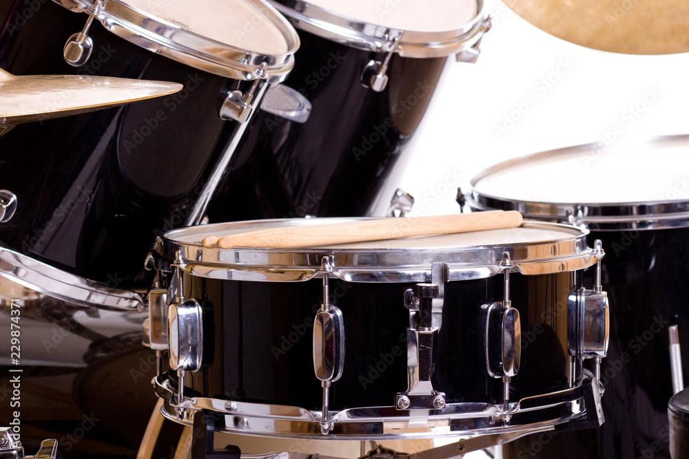 drum set on white drum set on white