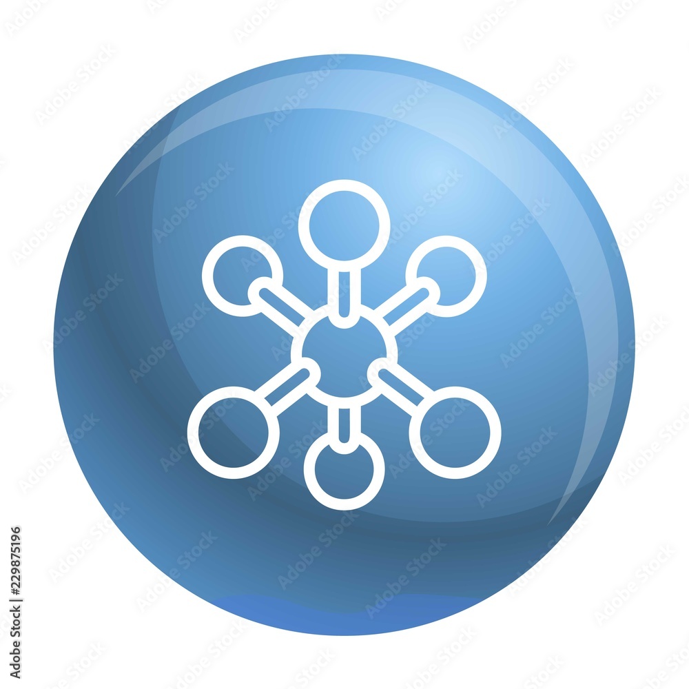 Molecule icon. Outline molecule vector icon for web design isolated on white background Molecule icon. Outline molecule vector icon for web design isolated on white background