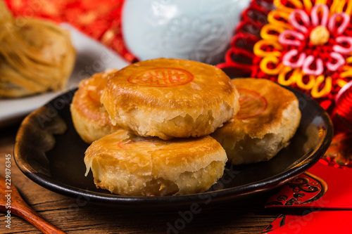 Shortening cake, Traditional Chinese food for festival，(Chinese meaning: cakes for festive food)