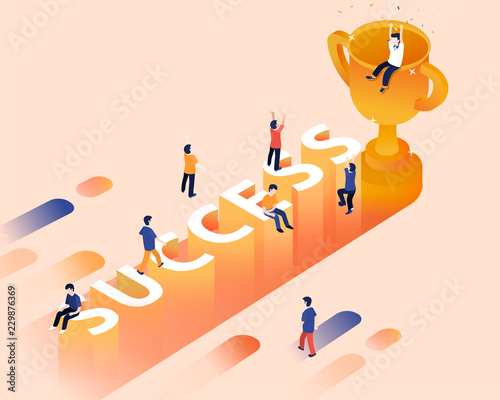 Isometric success concept