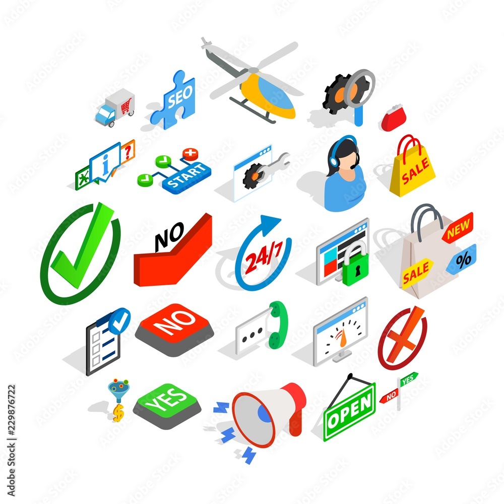 Firm icons set. Isometric set of 25 firm vector icons for web isolated on white background Firm icons set. Isometric set of 25 firm vector icons for web isolated on white background