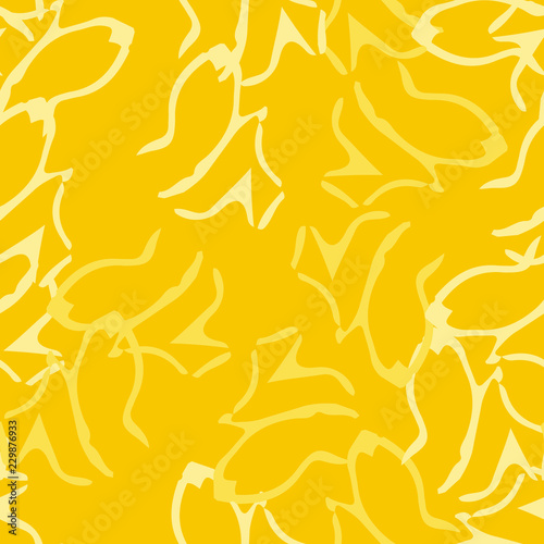 UFO military camouflage seamless pattern in different shades of yellow color