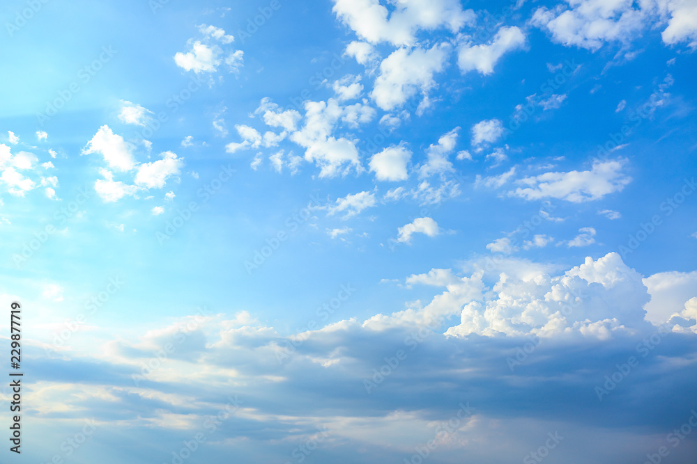 Fototapeta premium Beautiful view of blue sky with clouds
