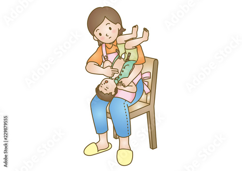 応急手当イラスト06：乳幼児の急病・誤飲
