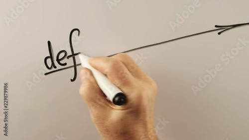Man explains influence of deforestation on the intensity of the droughts on the whiteboard