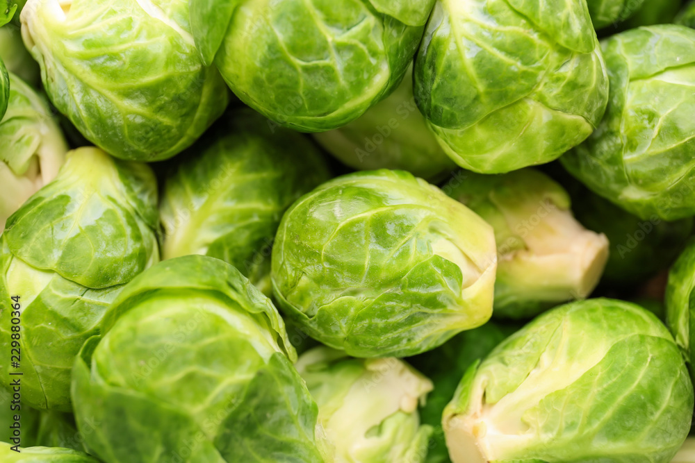 Fresh brussels sprouts, closeup Fresh brussels sprouts, closeup