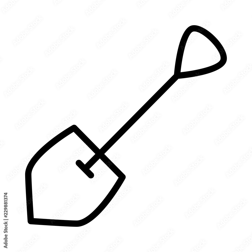Naklejka premium shovel spade construction