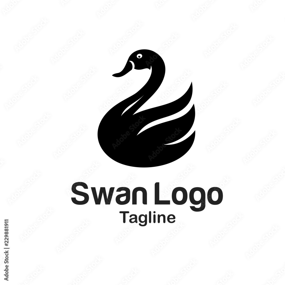 Obraz premium Swan Logo Logo Template