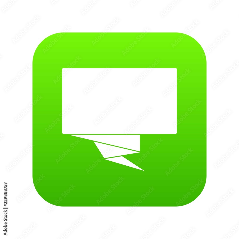 Square banner icon digital green for any design isolated on white vector illustration Square banner icon digital green for any design isolated on white vector illustration