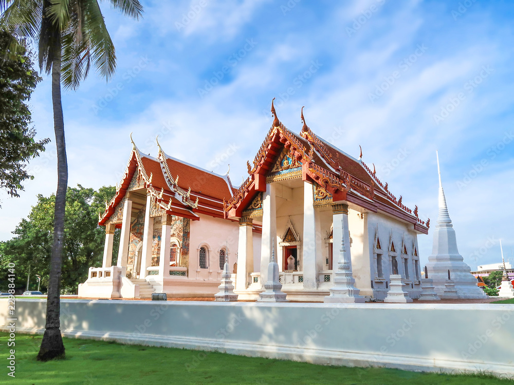 Wat Uposatharam, temple at Uthai Thani, Thailand.