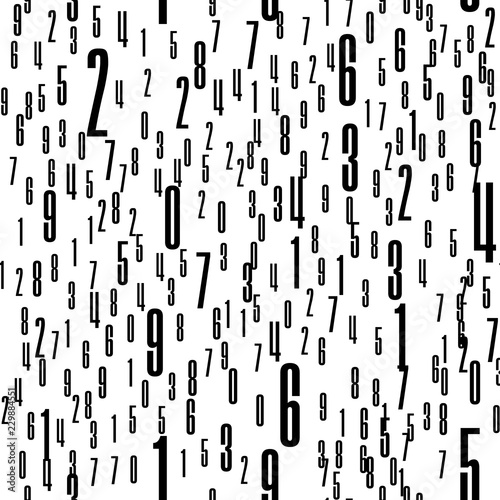 Seamless Pattern with the Numbers