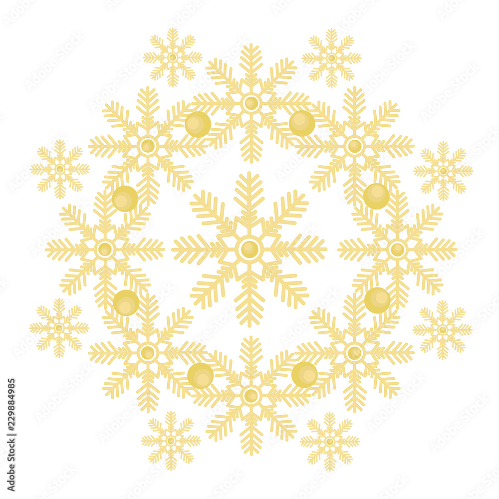 Pattern of snowflakes.