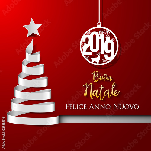 Italian Christmas and Happy New Year greeting card