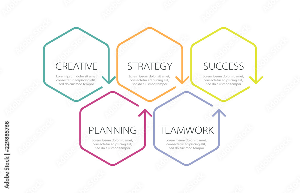 Thin line infographic template with 5 steps. Modern business concept infographics with options for brochure, diagram, workflow, timeline. Vector EPS 10 Thin line infographic template with 5 steps. Modern business concept infographics with options for brochure, diagram, workflow, timeline. Vector EPS 10