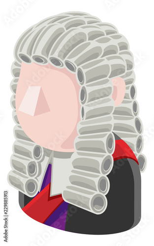 A Judge man avatar cartoon ...