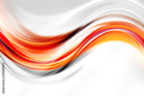 Orange and white lines and waves abstract background