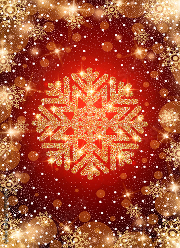 Snow frost effect on red ba...