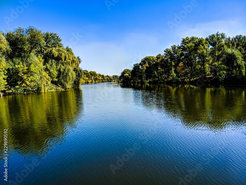 Ingulets River in the park Truth, Ukraine, the city of Krivoy Rog