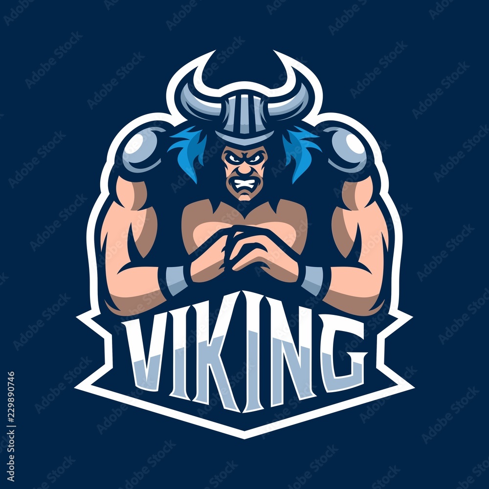 Viking mascot gaming logo Viking mascot gaming logo
