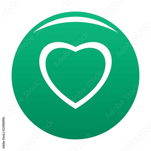 Fearless heart icon. Simple illustration of fearless heart vector icon for any design green