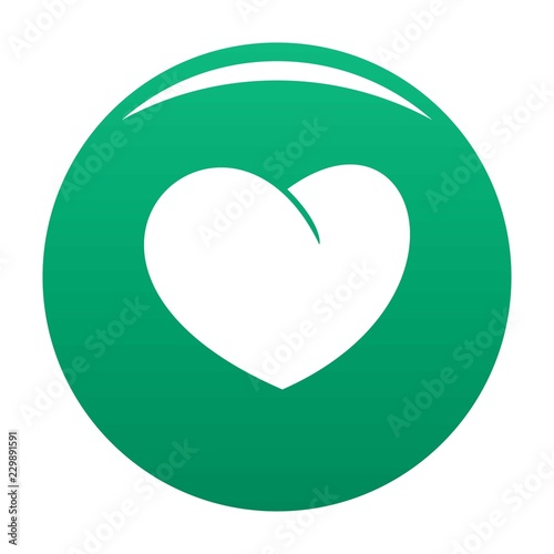 Angelic heart icon. Simple illustration of angelic heart vector icon for any design green photo