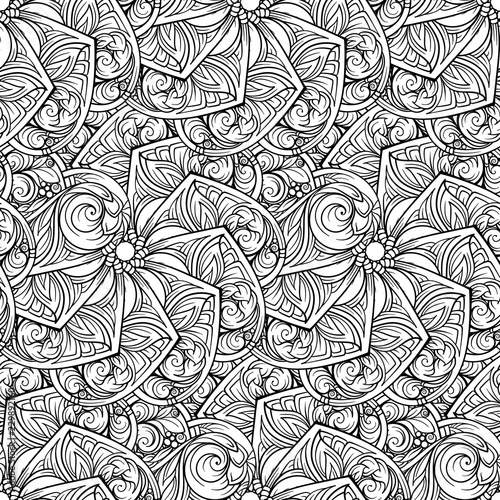 Wallpaper Mural Black and white abstract seamless pattern. Torontodigital.ca