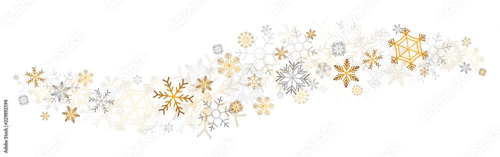 gold snowflakes decor