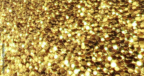 Bilde på lerret Ingots of pure gold. Golden background. Gold leaf texture.