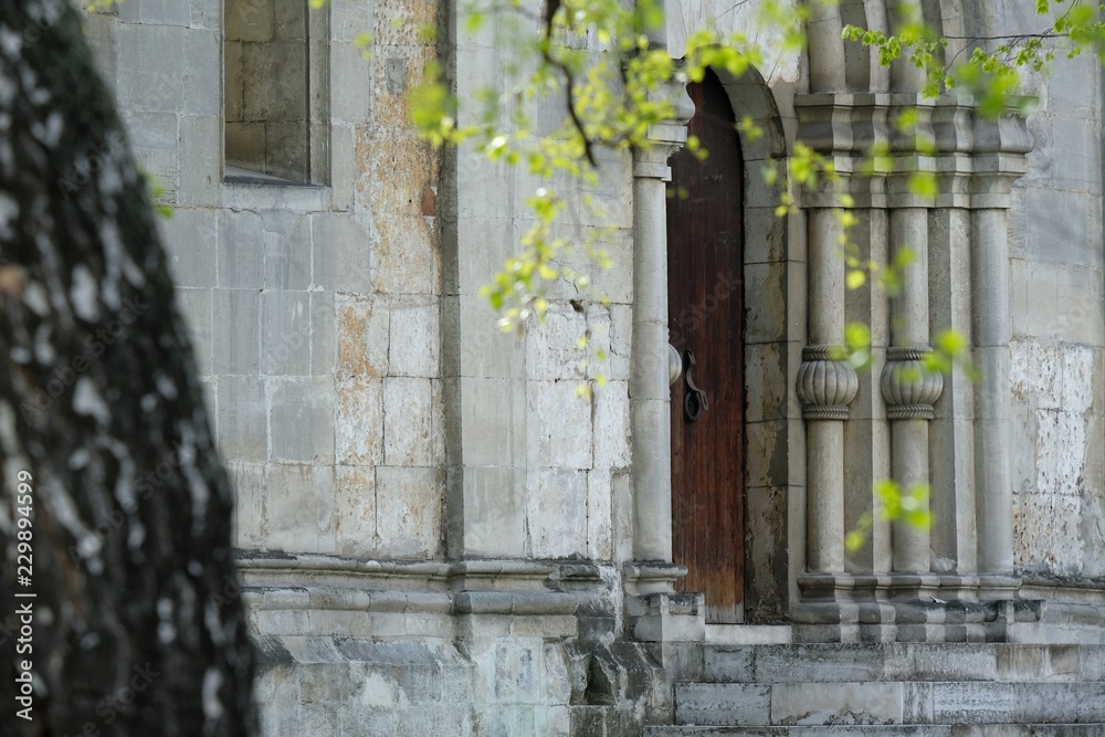 entrance to the church entrance to the church