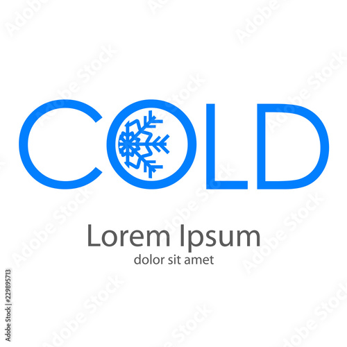 Logotipo COLD con copo de nieve en color azul