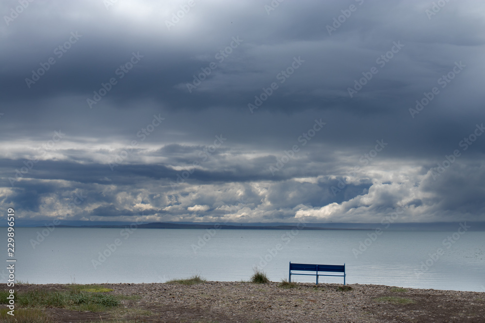 Lonely bench thinking 