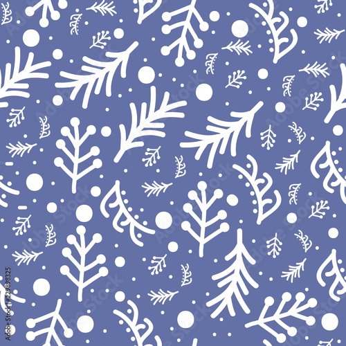 Seamless Christmas illustrations. Abstract  Pattern with Christm