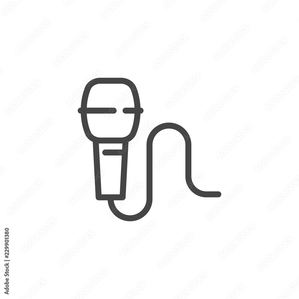 Microphone icon. Symbol of concert, live music, radio, stage performance,  show. Sign for karaoke, vocal classe Stock Vector | Adobe Stock