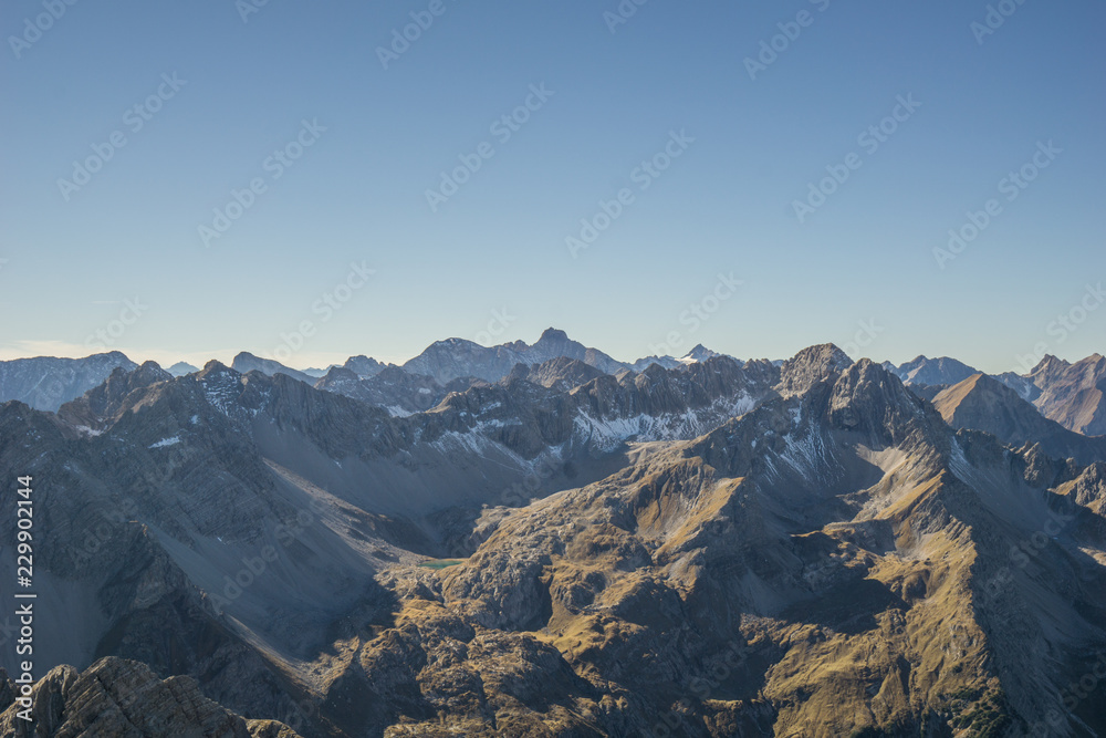 Panorama Blick über die Lechtaler Alpen - Berge im Lechtal