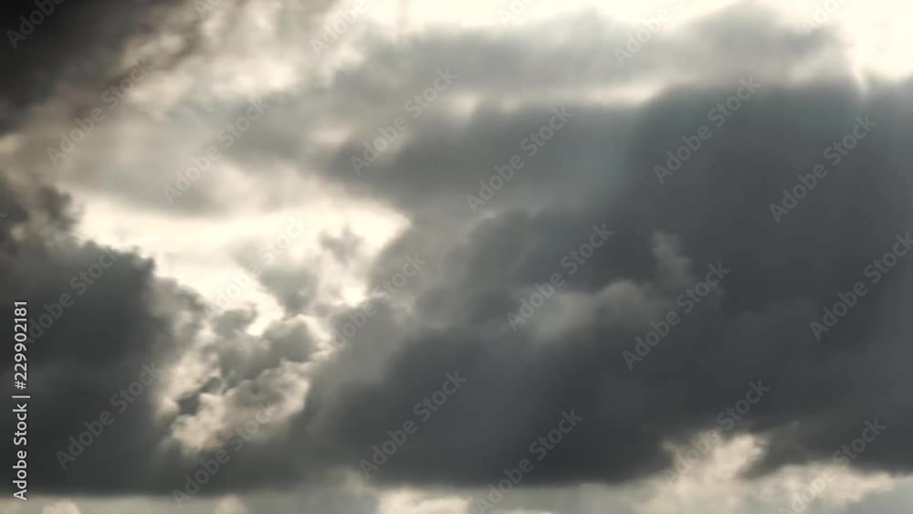 Moving thundercloud  dark clouds Timelapse
