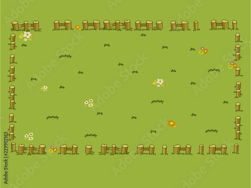 Game background for raising cows