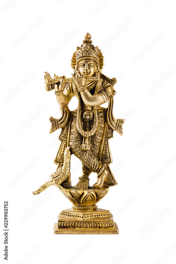 Krishna statue on white