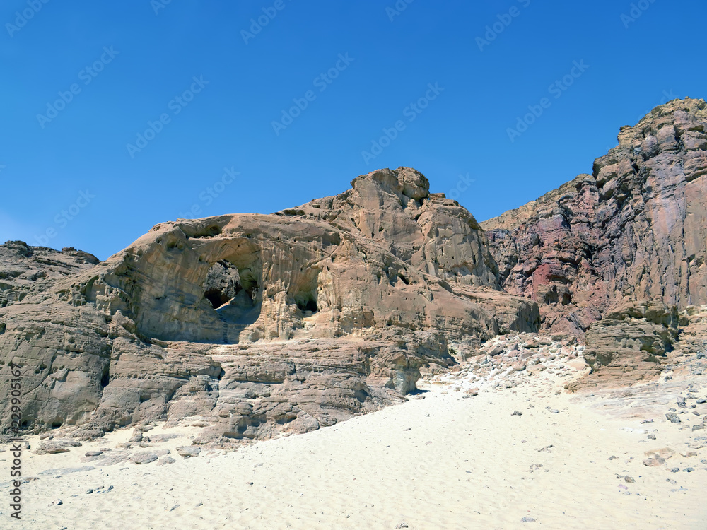 Mountains in Timna National Park, located at south of Israel in Negev Desert.